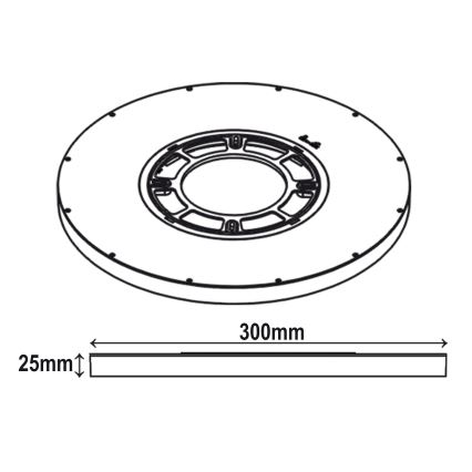 Top Lampa - LED Griestu lampa REVIT LED/24W/230V 3000/4000/6500K d. 30 cm balta