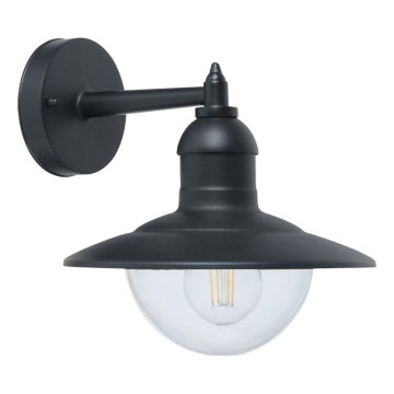 Top Light - Āra sienas gaismeklis VERONA 1xE27/12W/230V IP44 melns