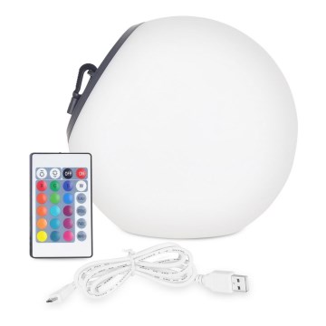 Top Light BALL RGB TP - LED RGB Aptumšojama saules enerģijas lampa BALL LED/1,2W/3,7V IP44 1800 mAh + tālvadības pults
