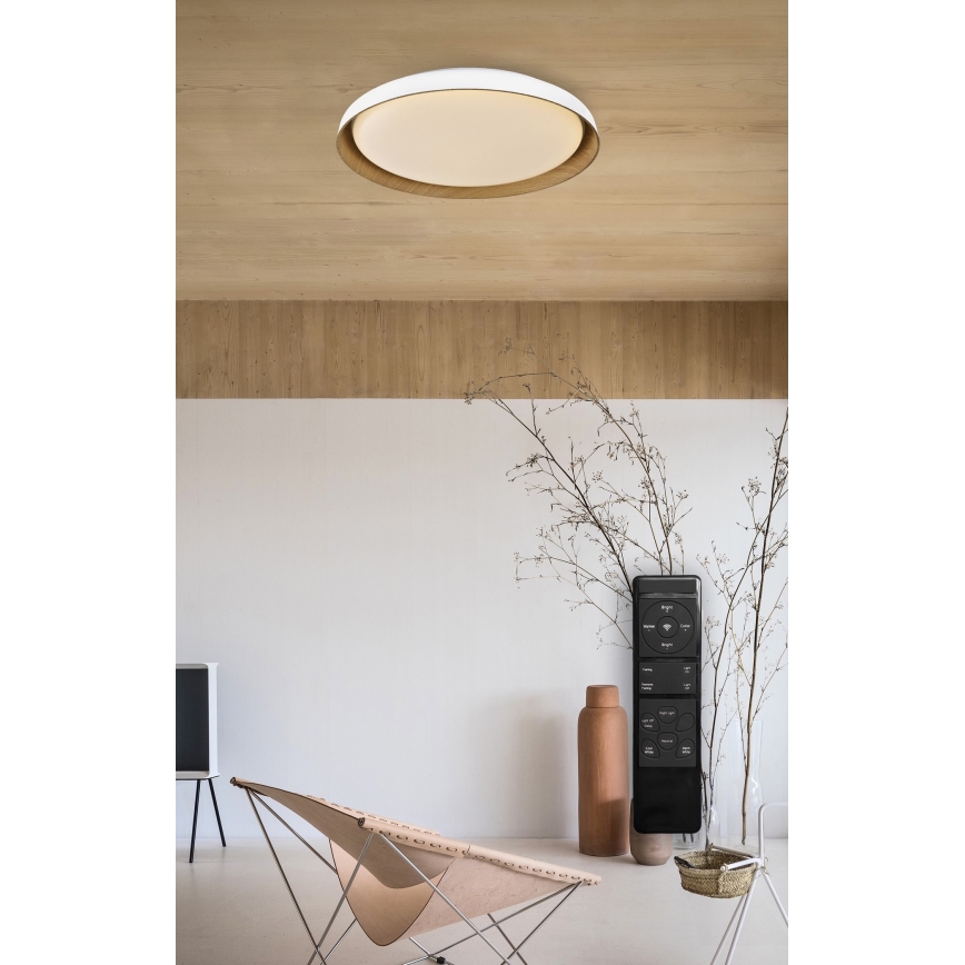 Top Light - LED Aptumšojama griestu lampa SATELLITE LED/36W/230V 3000-6500K d. 43 cm balta/brūna + tālvadības pults