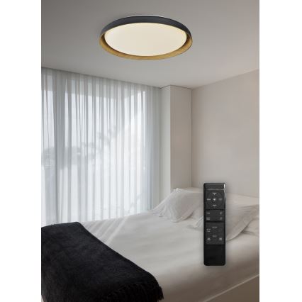 Top Light - LED Aptumšojama griestu lampa SATELLITE LED/36W/230V 3000-6500K d. 43 cm melna/brūna + tālvadības pults