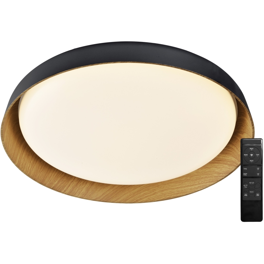 Top Light - LED Aptumšojama griestu lampa SATELLITE LED/36W/230V 3000-6500K d. 43 cm melna/brūna + tālvadības pults