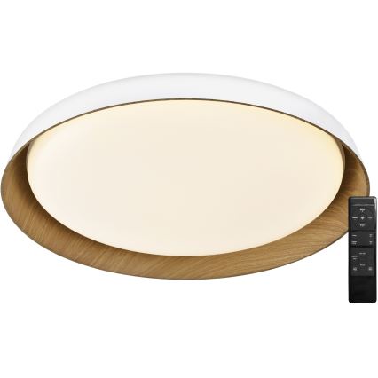 Top Light - LED Aptumšojama griestu lampa SATELLITE LED/48W/230V 3000-6500K d. 53 cm balta/brūna + tālvadības pults