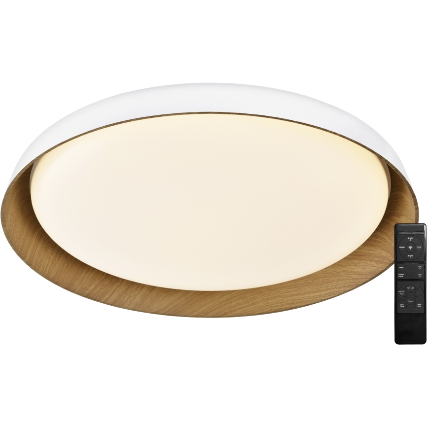 Top Light - LED Aptumšojama griestu lampa SATELLITE LED/48W/230V 3000-6500K d. 53 cm balta/brūna + tālvadības pults