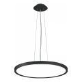 Top Light - LED Aptumšojama lustra ar auklu REVIT LED/50W/230V 3000-6500K d. 60 cm melna + tālvadības pults