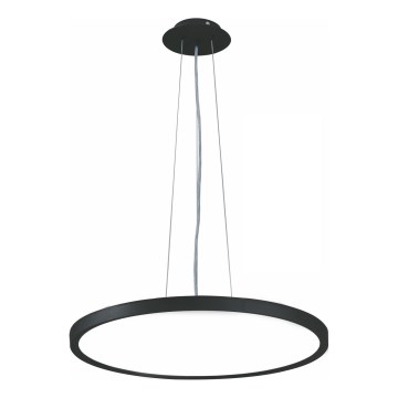Top Light - LED Aptumšojama lustra ar auklu REVIT LED/50W/230V 3000-6500K d. 60 cm melna + tālvadības pults