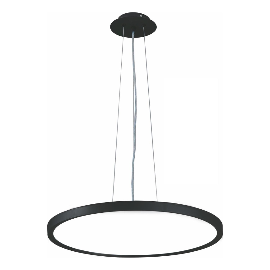 Top Light - LED Aptumšojama lustra ar auklu REVIT LED/50W/230V 3000-6500K d. 60 cm melna + tālvadības pults