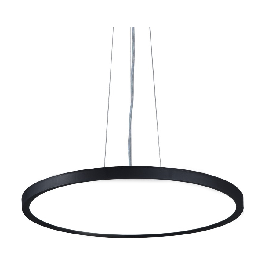 Top Light - LED Aptumšojama lustra ar auklu REVIT LED/50W/230V 3000-6500K d. 60 cm melna + tālvadības pults