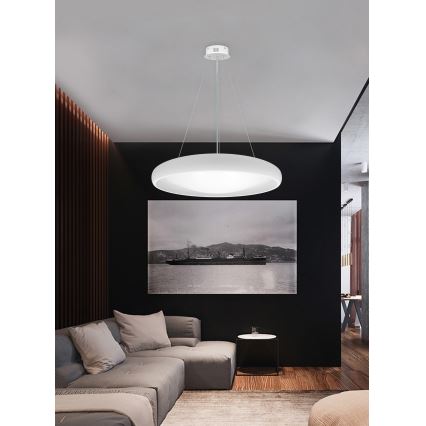 Top Light - LED Aptumšojama lustra ar auklu SALERNO LED/60W/230V 3000-6500K d. 60 cm balta + tālvadības pults