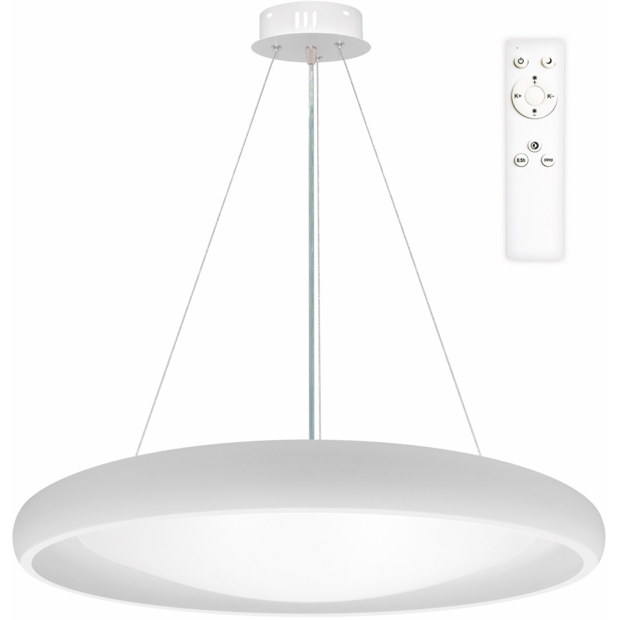 Top Light - LED Aptumšojama lustra ar auklu SALERNO LED/60W/230V 3000-6500K d. 60 cm balta + tālvadības pults