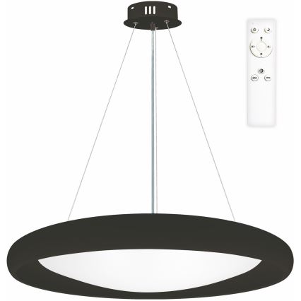 Top Light - LED Aptumšojama lustra ar auklu SALERNO LED/60W/230V 3000-6500K d. 60 cm melna + tālvadības pults