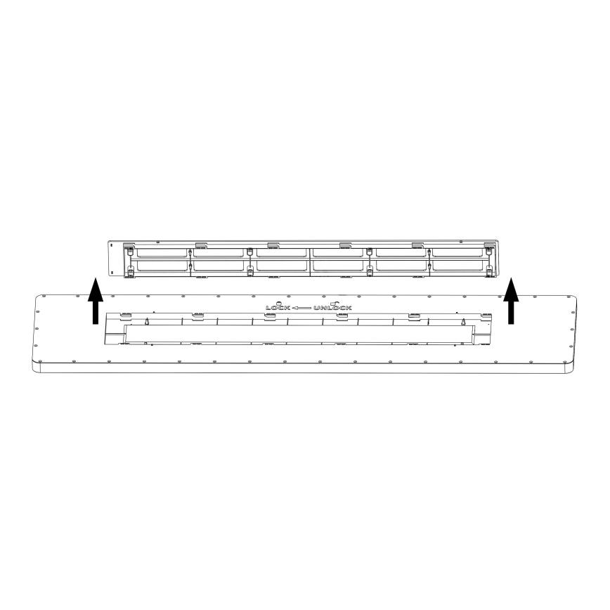 Top Light - LED Aptumšojams virsapmetuma panelis REVIT LED/70W/230V 3000-6500K 120x30 cm balta + tālvadības pults