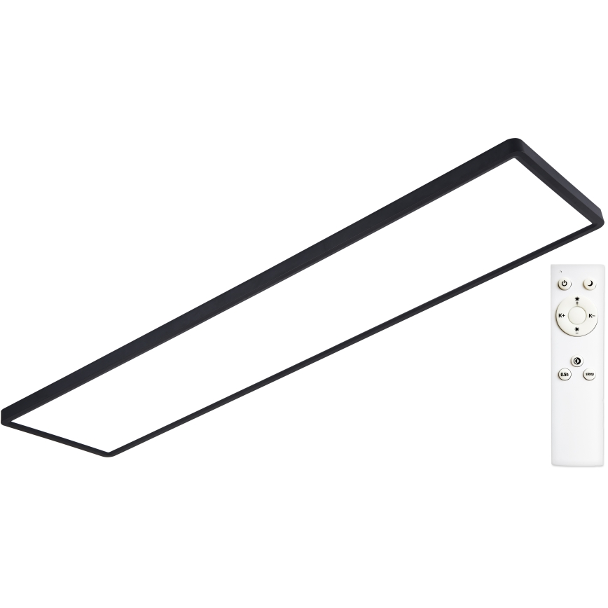 Top Light - LED Aptumšojams virsapmetuma panelis REVIT LED/70W/230V 3000-6500K 120x30 cm melna + tālvadības pults