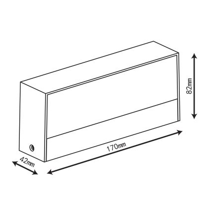 Top Light - LED āra sienas gaismeklis IMOLA LED/10W/230V 3000/4000/6000K IP54 17 cm melns