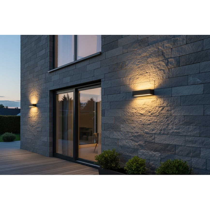 Top Light - LED Āra sienas gaismeklis IMOLA LED/16W/230V 3000/4000/6000K IP54 30 cm melns