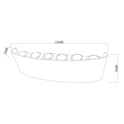 Top Light - LED āra sienas gaismeklis RAY LED/10W/230V 3000/4000/6500K IP54 balts