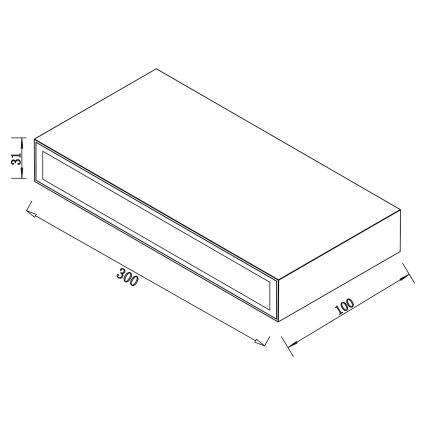 Top Light - LED Āra sienas lampa OBLIGO LED/12W/230V IP65 balta