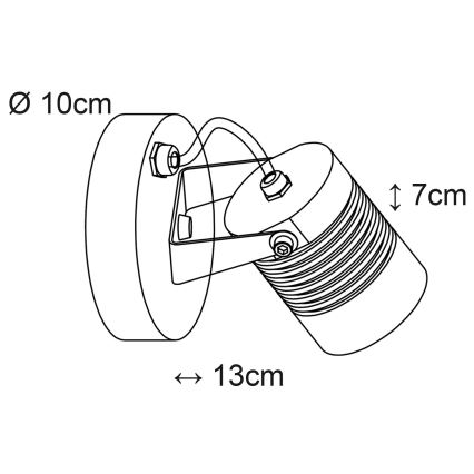 Top Light - LED Āra sienas lampa IBIZA LED/5W/230V IP54