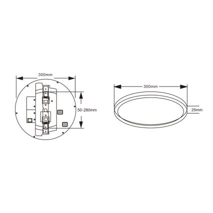 Top Light - LED griestu gaismeklis ar kustības sensoru REVIT LED/12/18/24W/230V 3000/4000/6500K Ø 30 cm balts