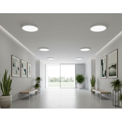 Top Light - LED griestu gaismeklis ar kustības sensoru REVIT, 9/12/18 W, 230 V, 3000/4000/6500 K, Ø 23 cm, balts