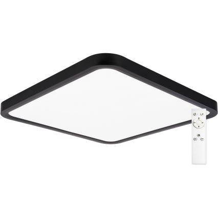 Top Light - LED Aptumšojama griestu lampa REVIT LED/36W/230V 3000-6500K 40x40 cm melna + tālvadības pults