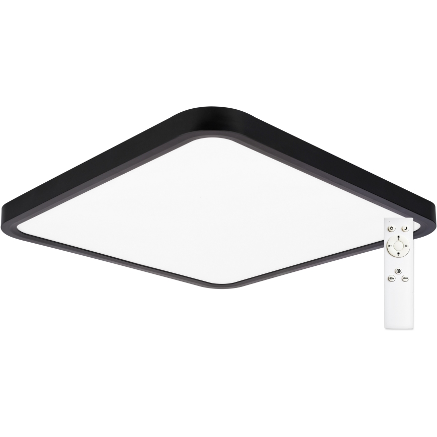 Top Light - LED Aptumšojama griestu lampa REVIT LED/36W/230V 3000-6500K 40x40 cm melna + tālvadības pults