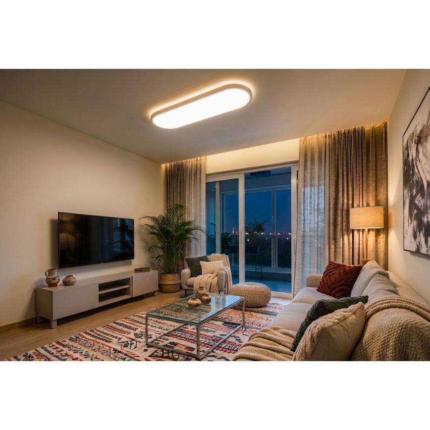 Top Light - LED Dimējama griestu virsmas vai pakaramā lampa OVAL LED/36W/230V 3000-6500K balta + tālvadības pults