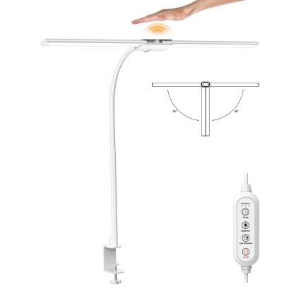 Top Light - LED Regulējama galda lampa ar skavu LYRA LED/18W/230V 3000-6500K balta