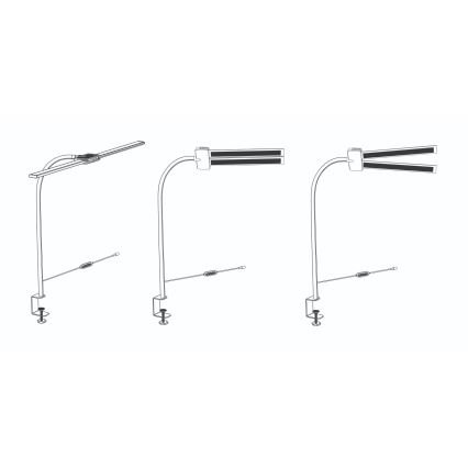 Top Light - LED Regulējama galda lampa ar skavu LYRA LED/18W/230V 3000-6500K balta
