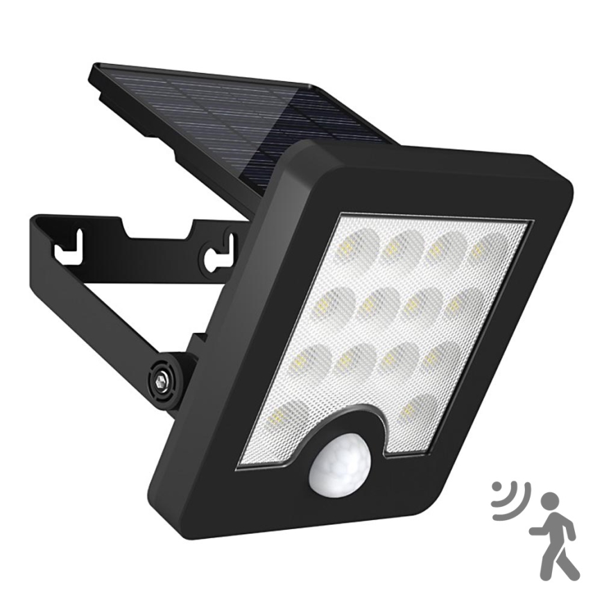Top Light - LED Saules enerģijas sienas Prožektors ar sensoru HELEON S LED/5W/3,7V IP65 4000K 1800 mAh