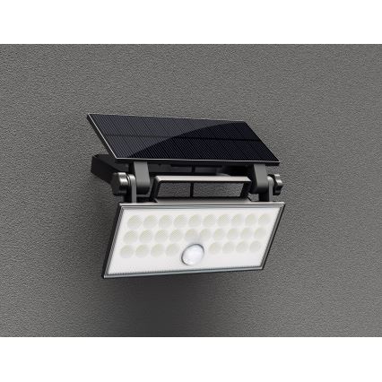 Top Light - LED Saules enerģijas sienas Prožektors ar sensoru HELEON PRO LED/8W/3,7V IP65 4000K 2600 mAh