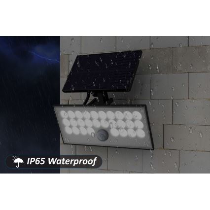 Top Light - LED Saules enerģijas sienas Prožektors ar sensoru HELEON VARIO LED/8W/3,7V IP65 4000K 2200 mAh + tālvadības pults