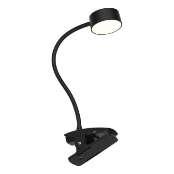 Top Light - LED skārienjūtīga aptumšojama galda lampa ar klipsi BELLA LED/4,8W/5V 3000-6500K melna