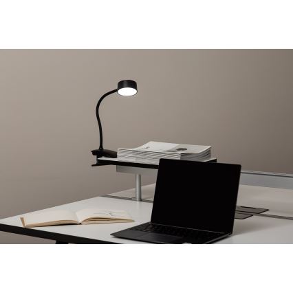 Top Light - LED skārienjūtīga aptumšojama galda lampa ar klipsi BELLA LED/4,8W/5V 3000-6500K melna