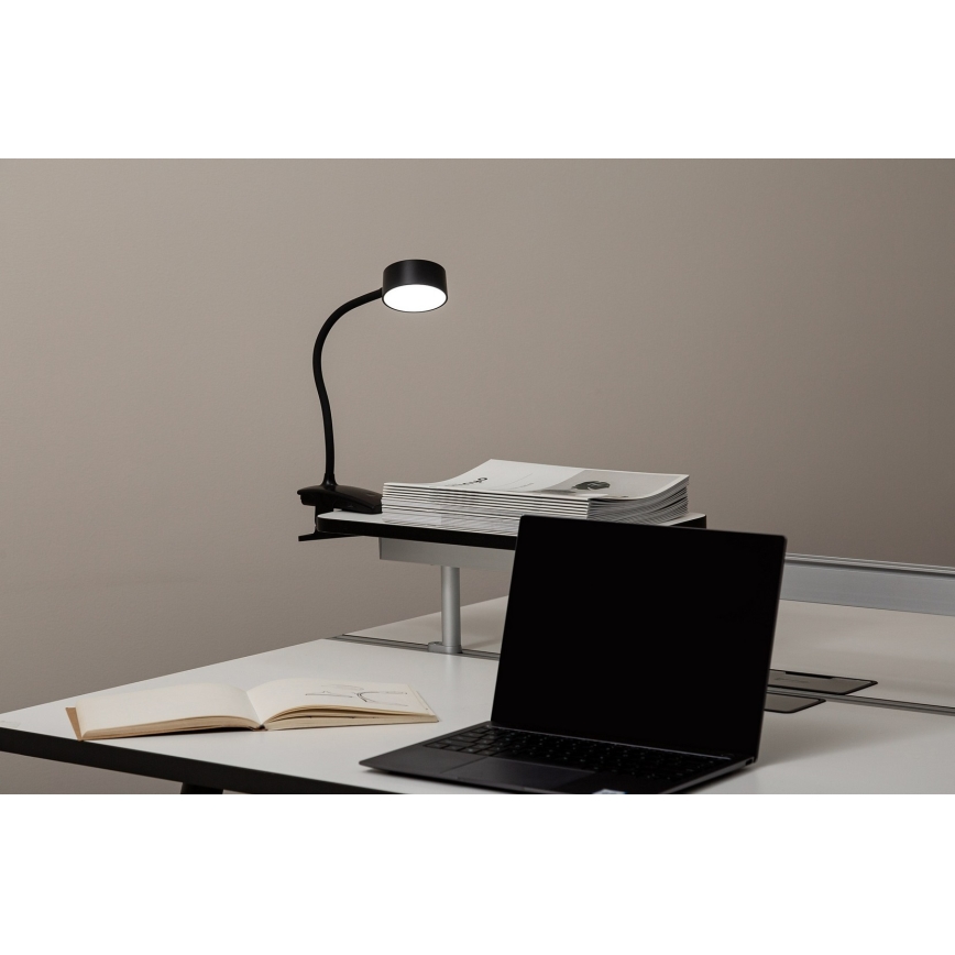 Top Light - LED skārienjūtīga aptumšojama galda lampa ar klipsi BELLA LED/4,8W/5V 3000-6500K melna