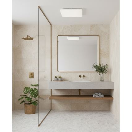 Top Light - LED griestu gaismeklis vannas istabai DUNAJ LED/18W/230V 3000/4000/6500K IP44 27,5x27,5 cm balts
