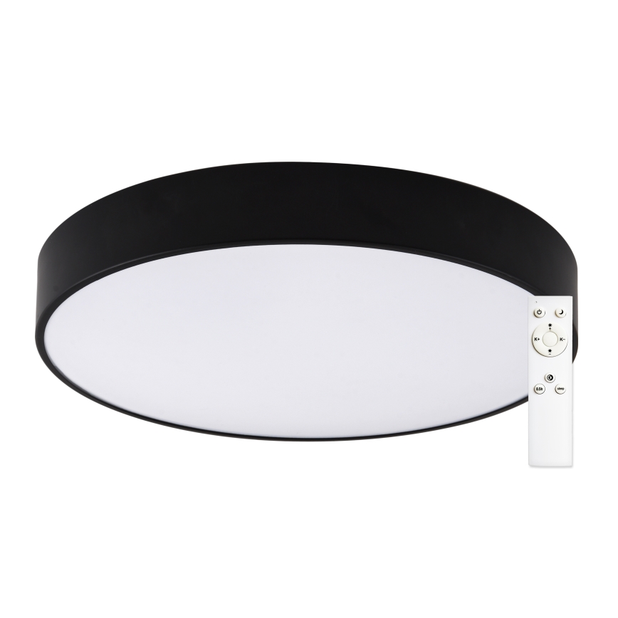 Top Light - LED Aptumšojama vannas istabas griestu lampa PETAL LED/48W/230V IP44 3000-6500K d. 48 cm melna + tālvadības pults