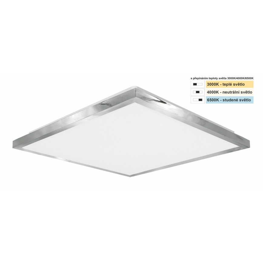 Top Light - LED Vannas istabas griestu lampa SILVER LED/24W/230V IP44 3000/4000/6500K 38x38 cm matēts hroms