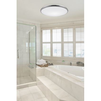 Top Light - LED Vannas istabas griestu lampa SILVER LED/24W/230V IP44 3000/4000/6500K d. 39 cm spīdīgi hromēts