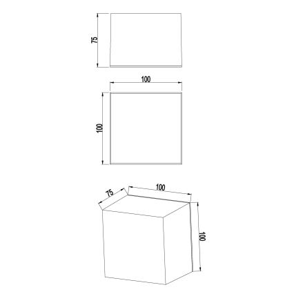 Top Light - LED vannas istabas sienas gaismeklis BOXTER LED/5W/230V 4000K IP65