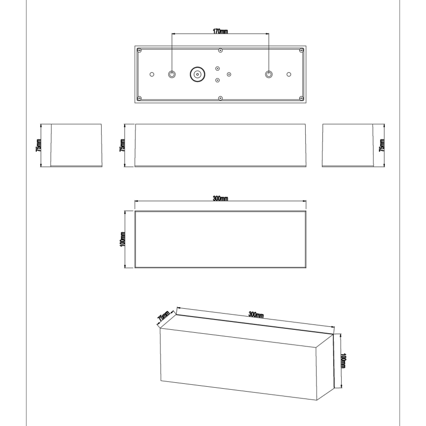 Top Light - LED Vannas istabas sienas lampa BOXTER LED/12W/230V IP65 4000K