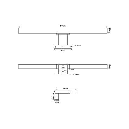 Top Light - LED Vannas istabas spoguļa apgaismojums OREGON LED/7W/230V 40 cm IP44