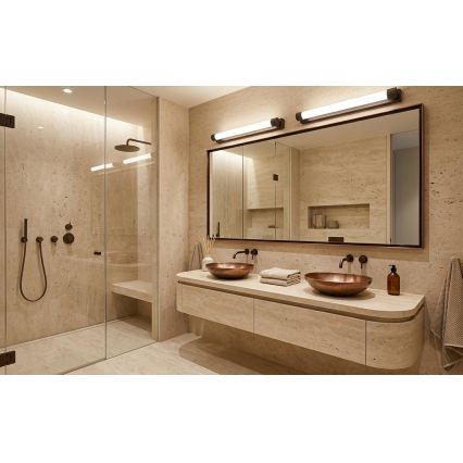 Top Light - LED Vannas istabas spoguļa apgaismojums TURIA LED/8W/230V 3000/4000/6500K IP44 40 cm melna