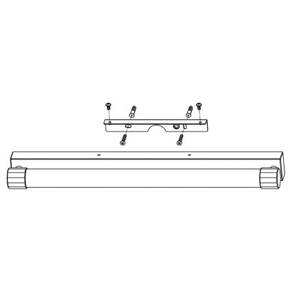Top Light - LED Vannas istabas spoguļa apgaismojums TURIA LED/8W/230V 3000/4000/6500K IP44 40 cm melna