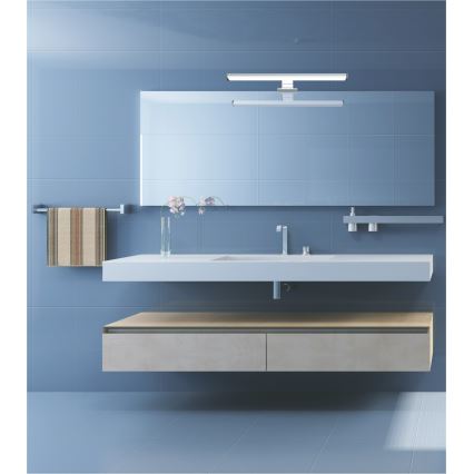 Top Light - LED Vannas Spogulis Apgaismojums TEXAS MAX LED/12W/230V 3000/4000/6500K IP44 78 cm Mat Chrome