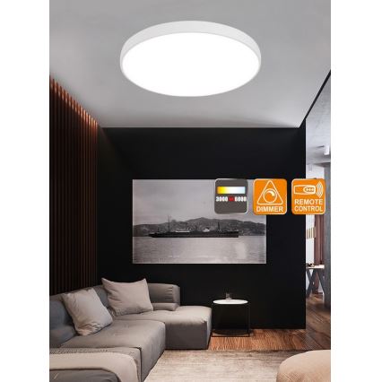 Top Light Metal 60B TP - LED Aptumšojama griestu lampa ar tālvadības pulti METAL LED/60W/230V