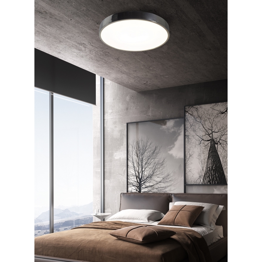 Top Light Metāla 40CR TP - LED Aptumšojama griestu lampa METAL LED/51W/230V spīdīgi hromēts + tālvadības pults
