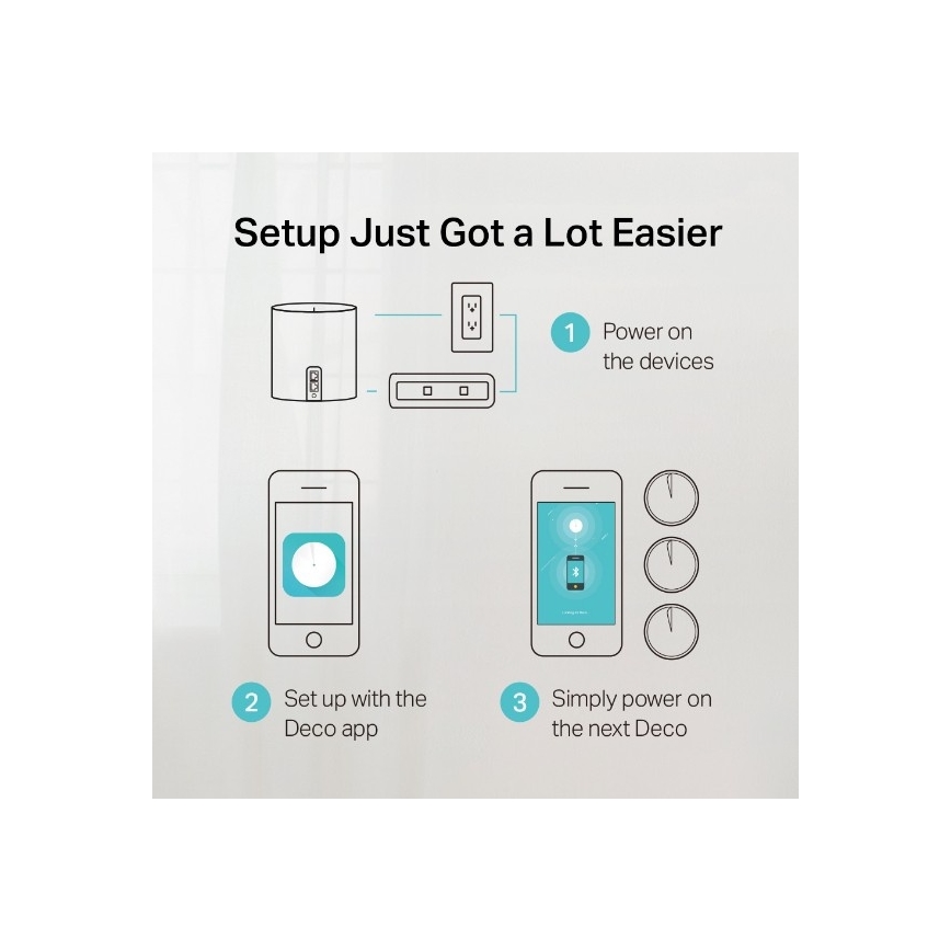TP-Link - 3 vienību Wi‑Fi 6 mesh komplekts visai mājai Deco X50