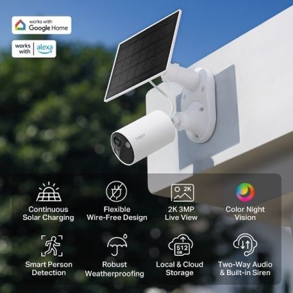TP-Link - āra saules kamera ar sensoru IP65 Wi-Fi