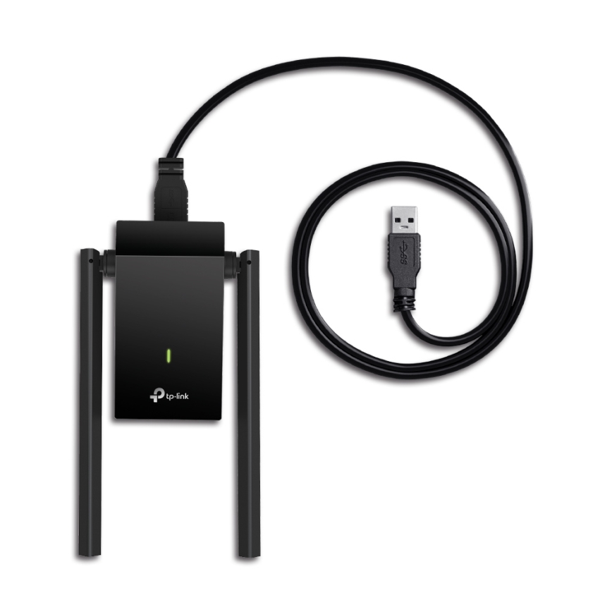 TP-Link - Archer T4U Plus bezvadu USB tīkla adapteris ar antenām ar augstu pastiprinājumu (Wi‑Fi)